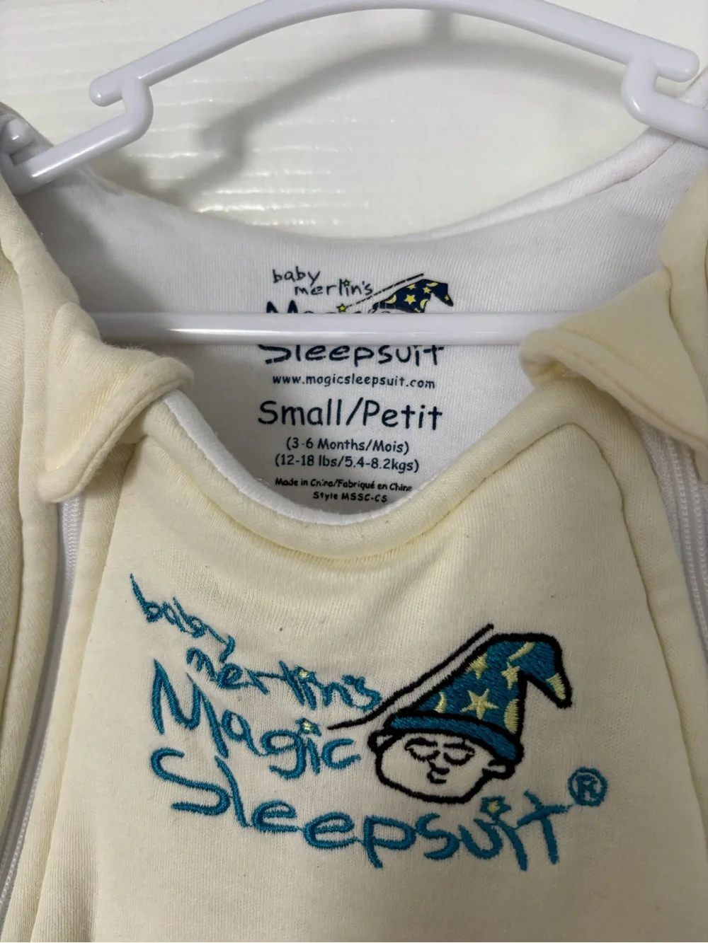 Small (3-6 months) Baby Merlin Magic sleepsuit